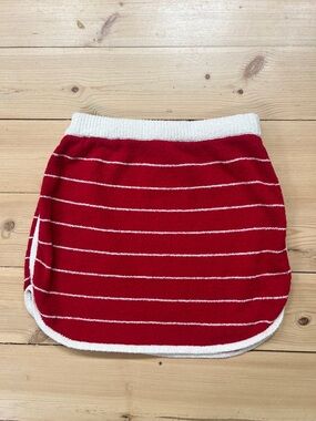 Zara Red Terrycloth Skirt